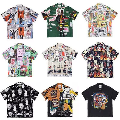 Buy Men Hawaiian WM Casual Button-Up T-Shirt Short Tiger Street Top Shirt • 34.43£