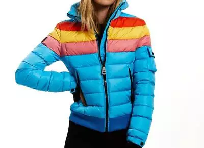 Buy Bomber Jacket Rainbow Jacket Women's Rainbow Jacket Ski Vintage 70s Jacket • 99.99£