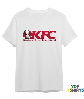 Buy Chicken Fried Cholesterol Tshirt Parody Joke T Shirt Funny Fast Food Gift • 8.99£