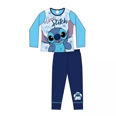 Buy Official Girls Kids Children's Lilo & Stitch Pyjamas Pjs Pajamas Ages 6 8 10 12 • 7.99£