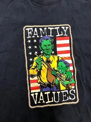 Buy Vintage T Shirt - 1998 Family Values Tour NOS Size XL Navy Korn Limp Bizkit • 188.97£