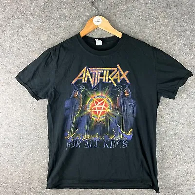 Buy Anthrax Shirt Mens Large Black Tour For All Kings 2016 Gildan Rock Metal Print • 8.49£