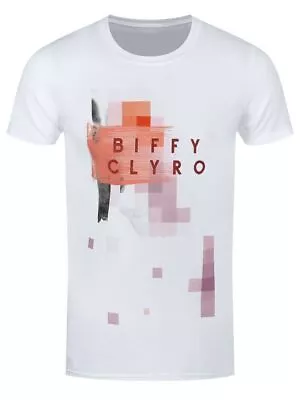 Buy Officially Licensed Biffy Clyro Multi Pixel Mens White T Shirt Biffy Clyro Tee • 14.50£