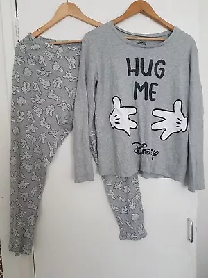 Buy Disney Mickey Mouse Grey White And Black Pajamas Set Size M/ 10 -12 • 6£