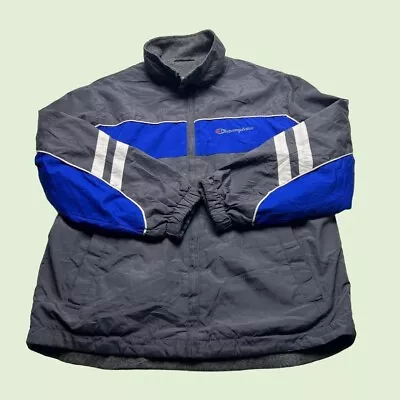 Buy Vintage Champion Coat Fleece Reversible Size XS Grey Sports Jacket Zip Up • 19.95£
