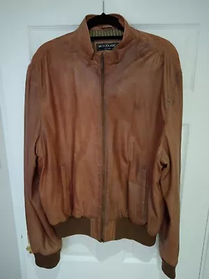 Buy Mens Tan Soft Leather Jacket - Size XXL • 49.99£