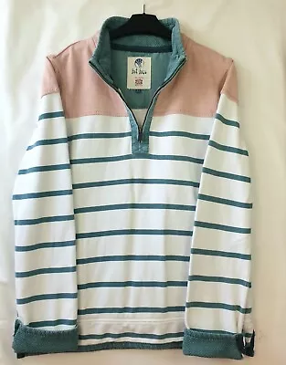 Buy Fat Face Womens Sweatshirt Striped The Airlie 1/4 Zip Size 10   • 12£