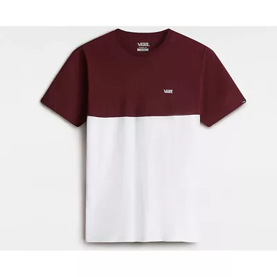 Buy Vans Colourblock T-Shirt / White Red / RRP £25 • 11£
