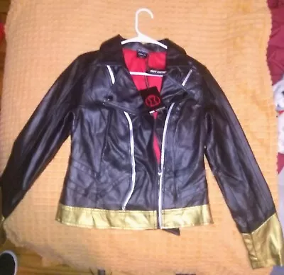 Buy Her Universe Marvel Black Widow Faux Leather Girls Moto Jacket Size Small New  • 14.95£