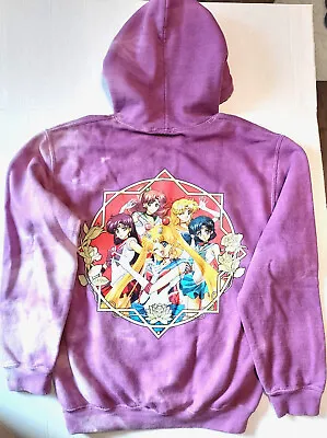 Buy Sailor Moon Pretty Guardian Crystal Hoodie Sweatshirt Pink Tie Dye Anime Sz S • 17.32£