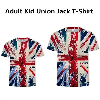 Buy Jubilee Flag Tshirt Unisex Union Jack T-Shirt Queen Elizabeth Crew Neck • 7.11£