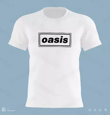 Buy OASIS - Band Logo Liam Noel Gallagher Definitely Maybe Ian Brown Columbia Tshirt • 25.99£