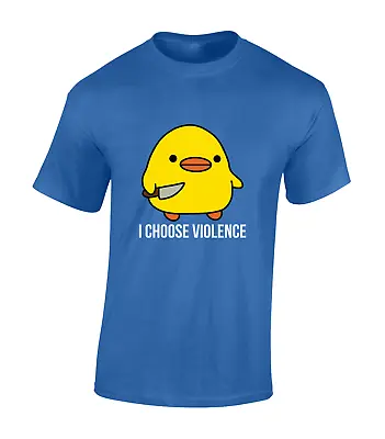 Buy Duck I Choose Violence Mens T Shirt Funny Joke Meme Design Cool Top • 8.99£