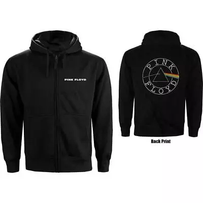 Buy Official Licensed - Pink Floyd - Circle Logo Zip Hooded Sweatshirt Hoodie • 46.99£