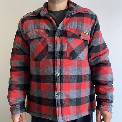 Buy Stand Safe Checkered Jacket Red Black And Grey Size XXL • 10£