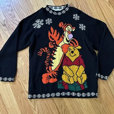 Buy Vintage Winnie The Pooh & Tigger Christmas Sweater Women Size Medium • 24.13£