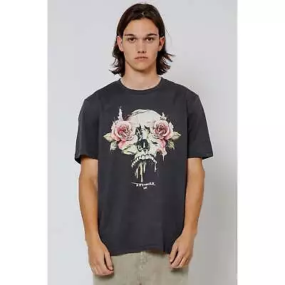 Buy Religion 14BREN03 Roses Skull Graphic Logo Print Mens New T-Shirt • 34.95£