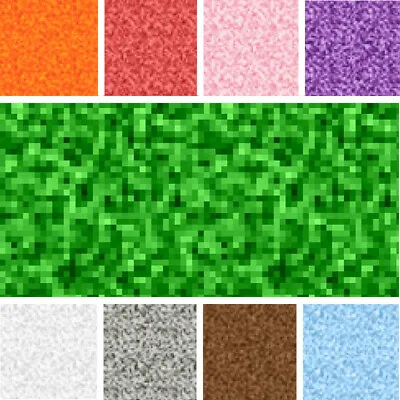 Buy 100% Cotton Digital Fabric Pixel Blocks Minecraft Crafty 140cm Wide • 11£