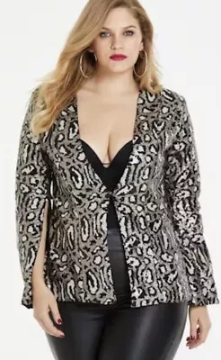 Buy 🌟🌟🌟 Simply Be Animal Print Party Jacket  • 9.99£