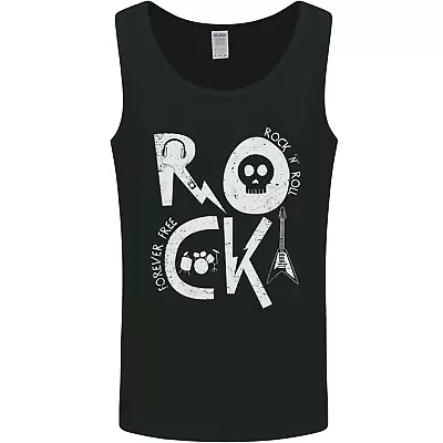 Buy Rock Music Symbols Guitar Skull Mens Vest Tank Top • 10.99£