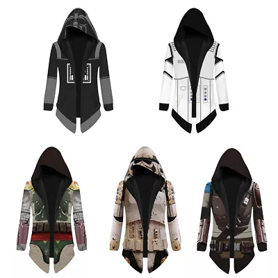 Buy Star Wars The Mandalorian 3D Windbreaker Cardidan Jackets Coats Cosplay Costumes • 25.80£