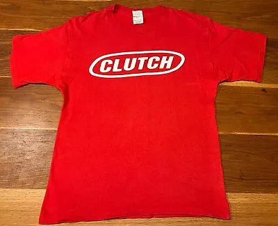 Buy Vintage CLUTCH Band T-shirt, Number 16, Red, Medium, Pure Rock Fury Era • 6£