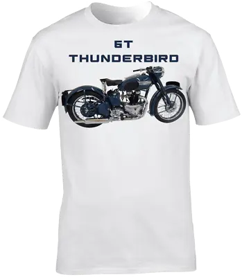 Buy T-Shirt 6T Thunderbird Motorbike Motorcycle Biker Short Sleeve Crew Neck • 16.99£