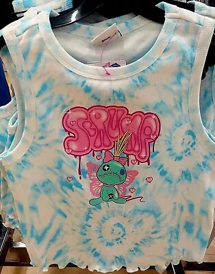 Buy Disney Lilo & Stitch Scrump Tie Dye Summer  Vest Tank Top Tshirt Age 7-15 Years • 12.99£