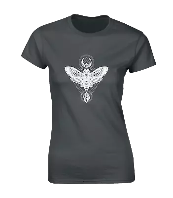 Buy Deathshead Moth Ladies T Shirt Vintage Fashion Design Top Hannibal Vintage • 7.99£