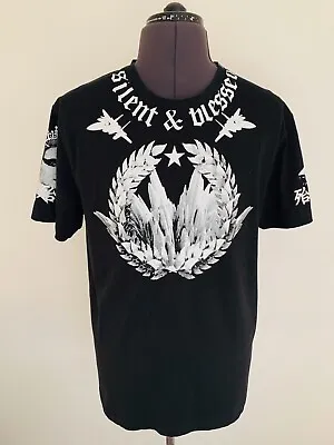Buy Silent + Blessed Men’s Black T-Shirt “The Plot” Large New • 29.99£