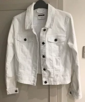 Buy Ladies White Denim Jacket By Noisy May Size M Petite • 14.95£