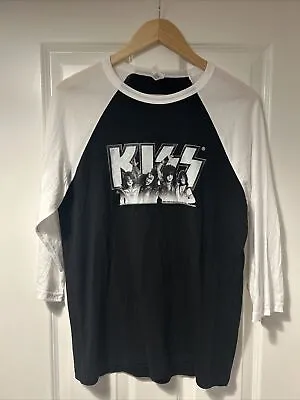 Buy Kiss Rock Metal Long Sleeve Baseball T-shirt Unisex Medium • 10.99£