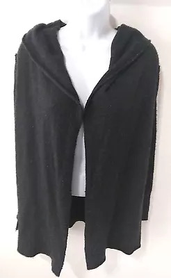 Buy Nikibiki Womens Long Sleeve Hoodie Sweater Open No Buttons Black Size Medium • 7.48£