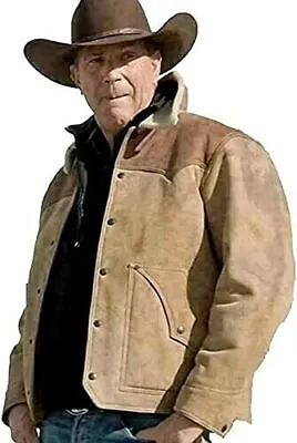 Buy Men's Kevin Costner Yellowstone John Dutton Real Leather Jacket • 89.99£