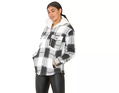 Buy Ladies Jacket Hoodies Sherpa Fur Hoody Lined Fur Heavy Exclusive Fleece 8 - 16 • 16.95£