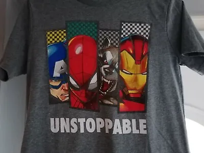 Buy Kids Marvel Tshirt Size M Kids Spiderman Iron-man Tshirt Size M • 4.60£
