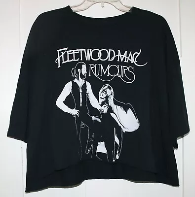Buy Fleetwood Mac Rumours Women's T-Shirt Cropped Black Size L/XL • 20.65£