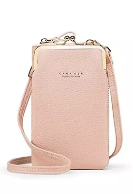 Buy Carr Ken Carr By Ken The Chic Handmade Pebbled Leather Kisslock Crossbody Pink • 16.06£