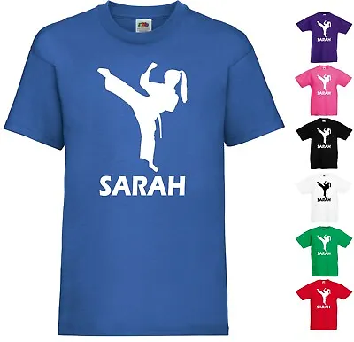 Buy Personalised T-shirt Karate Martial Arts Fighter Kids Girls Unisex Kids Lady Fit • 10.99£