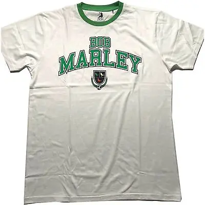 Buy BOB MARLEY  Official Licensed Unisex T- Shirt - Collegiate Crest -  White Cotton • 17.99£