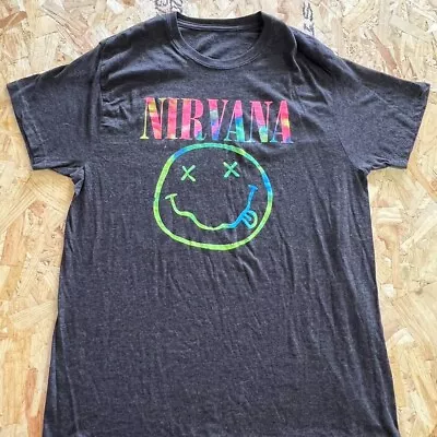 Buy Nirvana T Shirt Extra Large XL Slim Fit Grey Mens Graphic Band Music • 7.99£