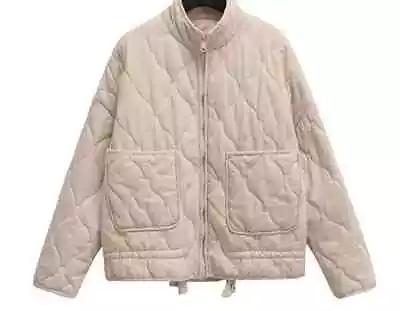 Buy Washed Cotton Polyester Quilted Oversized Jacket • 48£