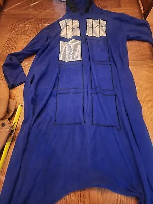 Buy Doctor Who TARDIS One Size Adult Hot Topic Pajamas BBC Blue Jump Suit • 28.41£