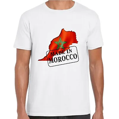 Buy Mens Made In Morocco T Shirt - Flag And Map, Country, Gift, Tee • 10.99£