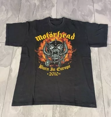 Buy Motorhead 2010 Burn In Europe Tour T Shirt / Size L / Black / Band Vintage 00s • 29.99£