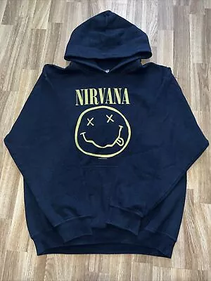 Buy Unisex Nirvana Black Hoodie / Size Large / Golden ❤️ • 12£