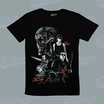 Buy Hasta La Vista Terminator Machine Robot Killer Graphic Tee Skull T-Shirt • 22.53£