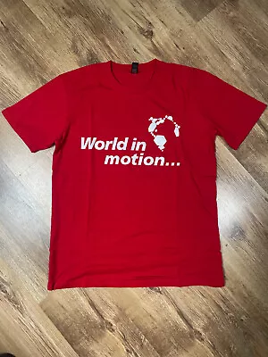 Buy England Football T-shirt World In Motion New Order Red Size Large • 16£
