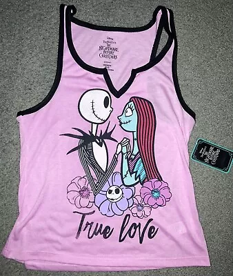 Buy Disney The Nightmare Before Christmas Pink Sally Sleevless Pajama Shirt Size 0-2 • 6.71£