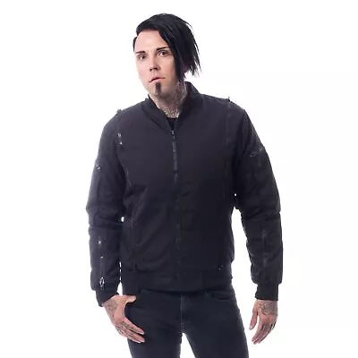 Buy Vixxsin Mitchel Jacket Black Mens Goth Emo Punk Bomber Alternative Gothic • 49.95£